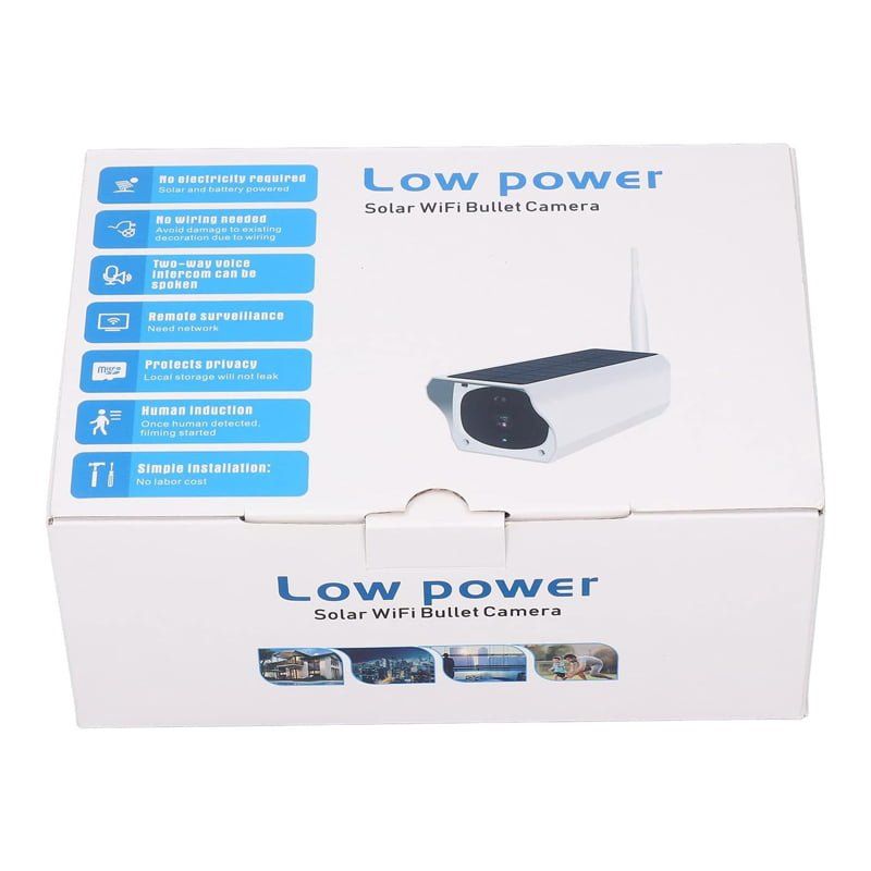 Ηλιακή Ασύρματη Επιτοίχια IP WiFi Κάμερα - Low Power IP WiFi Solar Bullet Camera