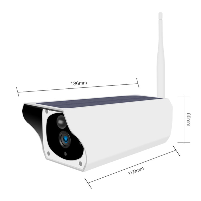 Ηλιακή Ασύρματη Επιτοίχια IP WiFi Κάμερα - Low Power IP WiFi Solar Bullet Camera