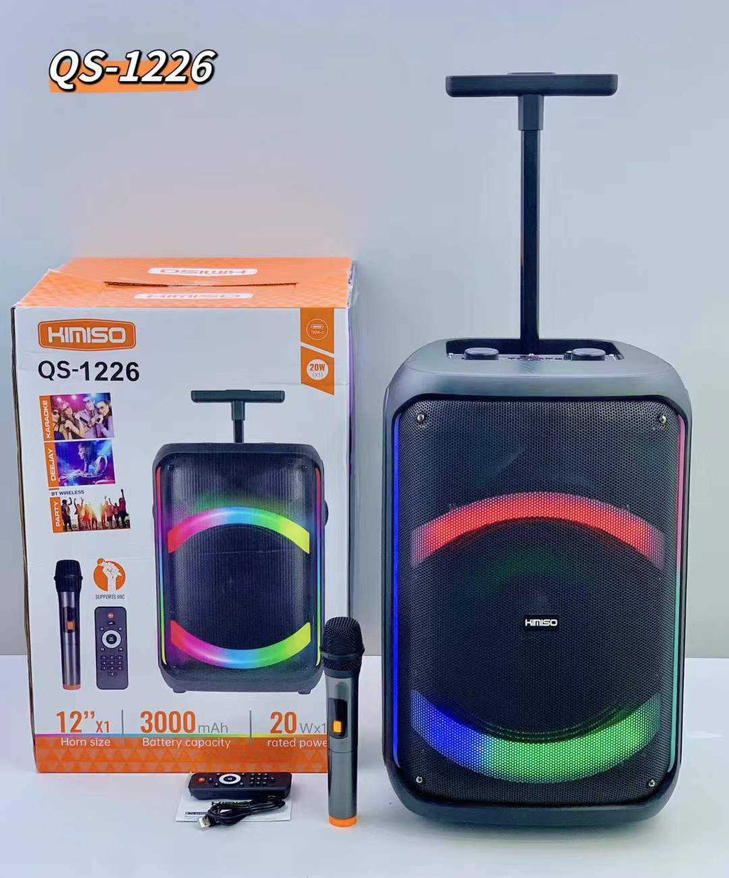 Φορητό ηχείο subwoofer με μικρόφωνο Karaoke - QS-1226 - 260509