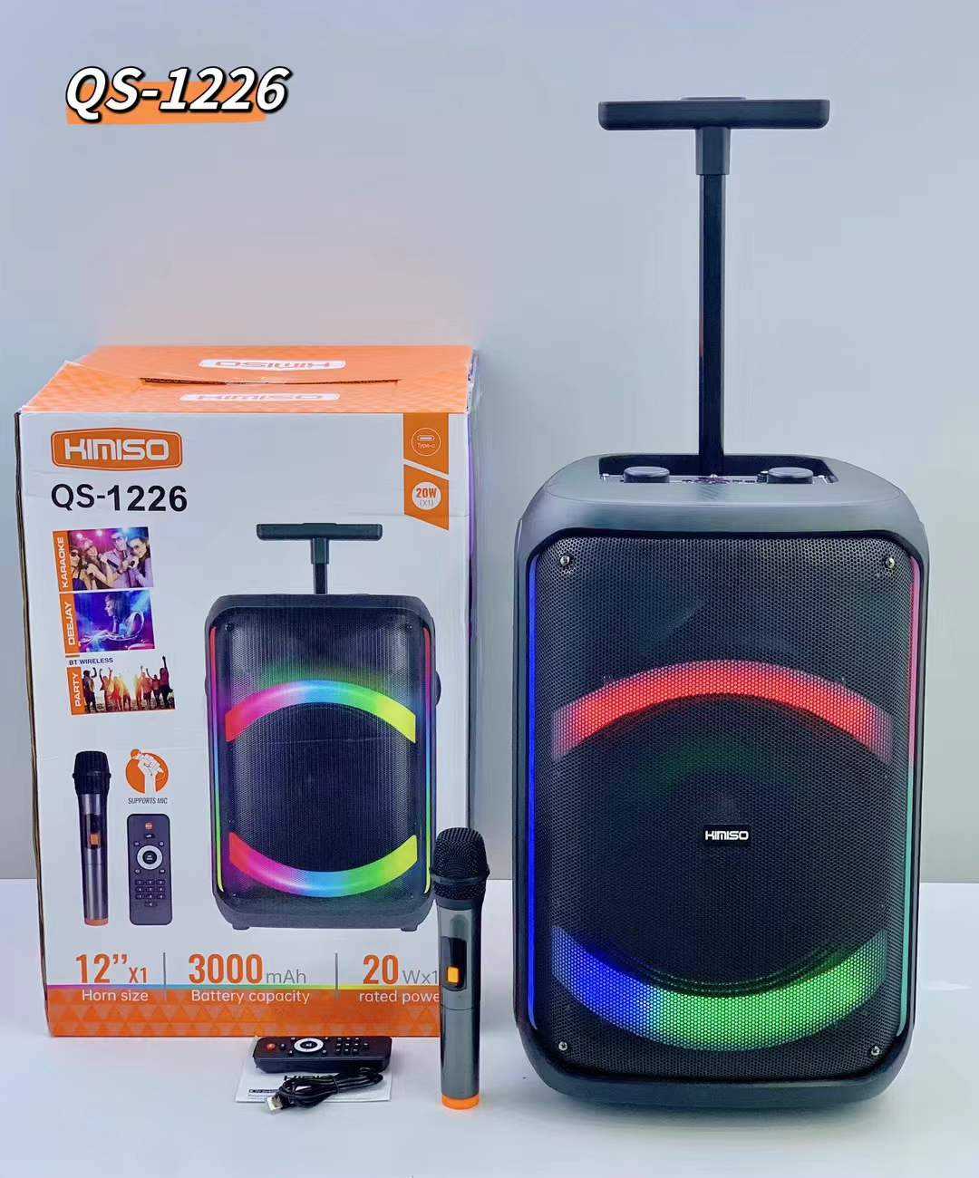Φορητό ηχείο subwoofer με μικρόφωνο Karaoke - QS-1226 - 260509
