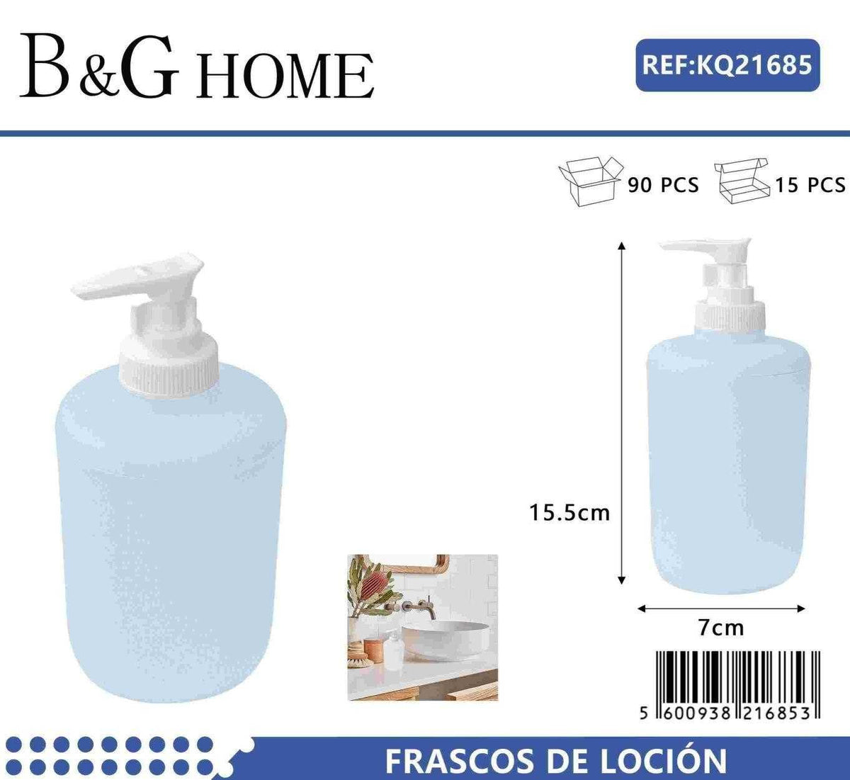Θήκες κρεμοσάπουνου Dispenser πλαστικές - Σετ 5pcs - Light Blue - 21685