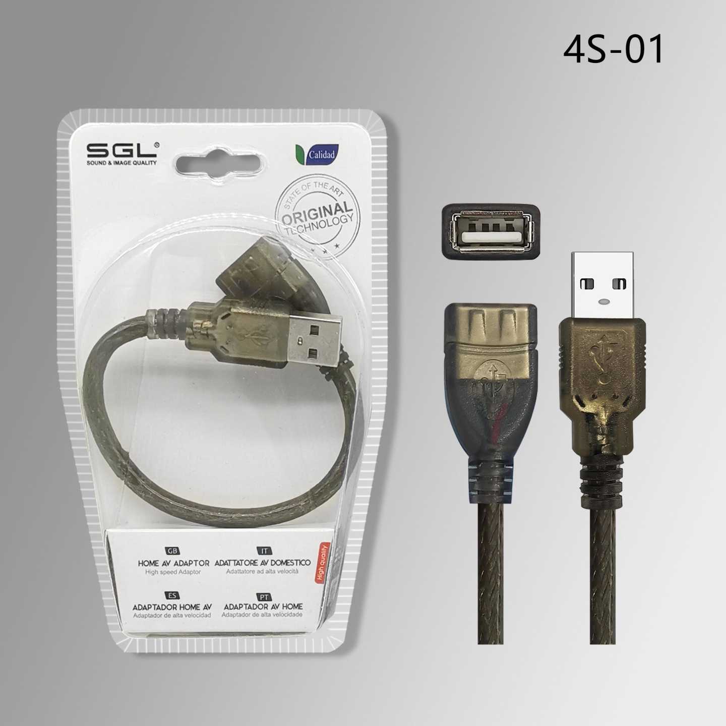 Αντάπτορας καλώδιο - USB-A male/female - 4S-01 - 20cm - 098081