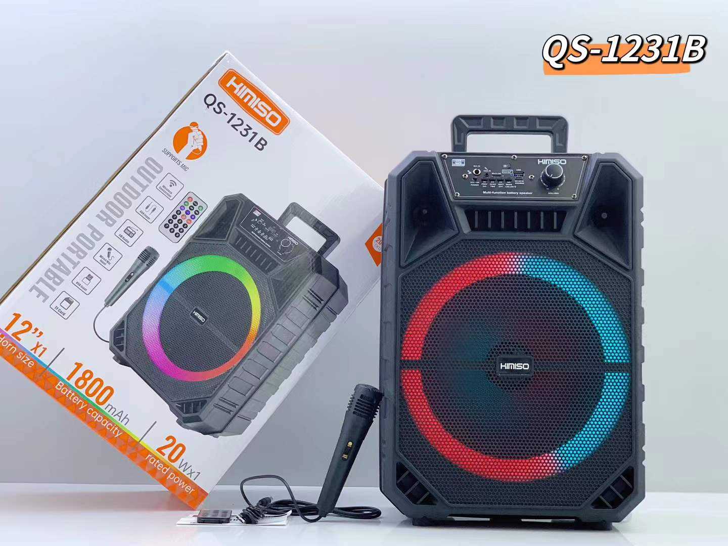 Φορητό ηχείο subwoofer με μικρόφωνο Karaoke - QS-1231B - 260516 ΕΙΔΗ ΤΕΧΝΟΛΟΓΙΑΣ>Ραδιόφωνα & Ηχεία>Φορητά subwoofer