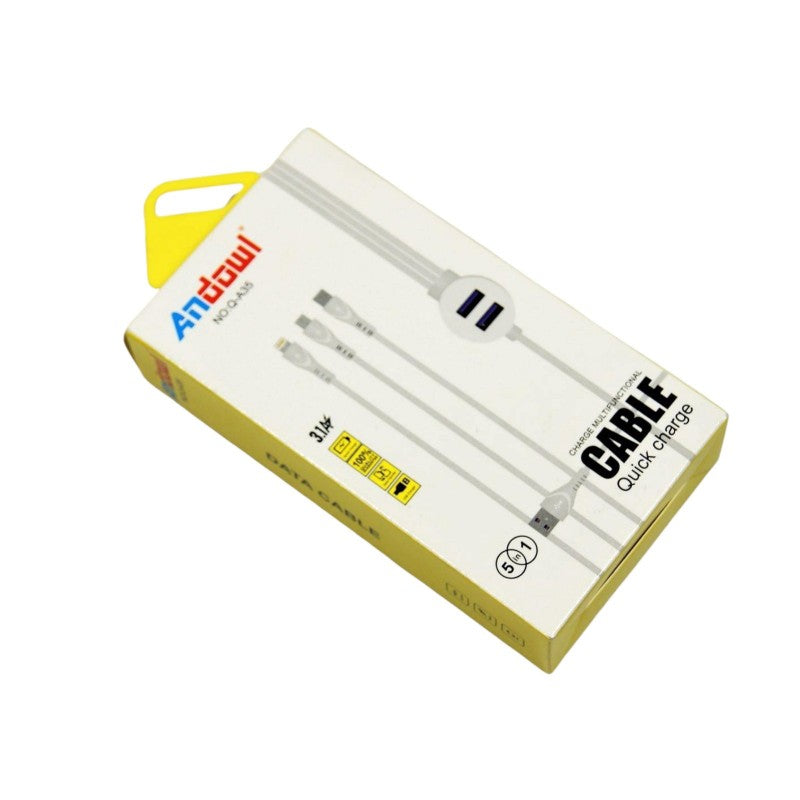 5 in 1 ΚΑΛΩΔΙΟ USB 3.1A ANDOWL Q-A35 ΚΕΝΤΡΙΚΟ > ΕΙΔΗ ΥΠΟΛΟΓΙΣΤΩΝ > ΑΞΕΣΟΥΑΡ ΥΠΟΛΟΓΙΣΤΩΝ