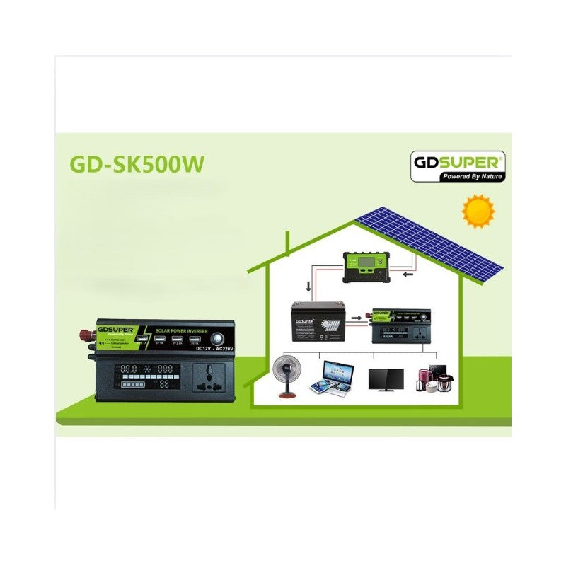 ΜΕΤΑΤΡΟΠΕΑΣ ΡΕΥΜΑΤΟΣ 500W PLUG-IN GD-SK500W POWER & SOLAR