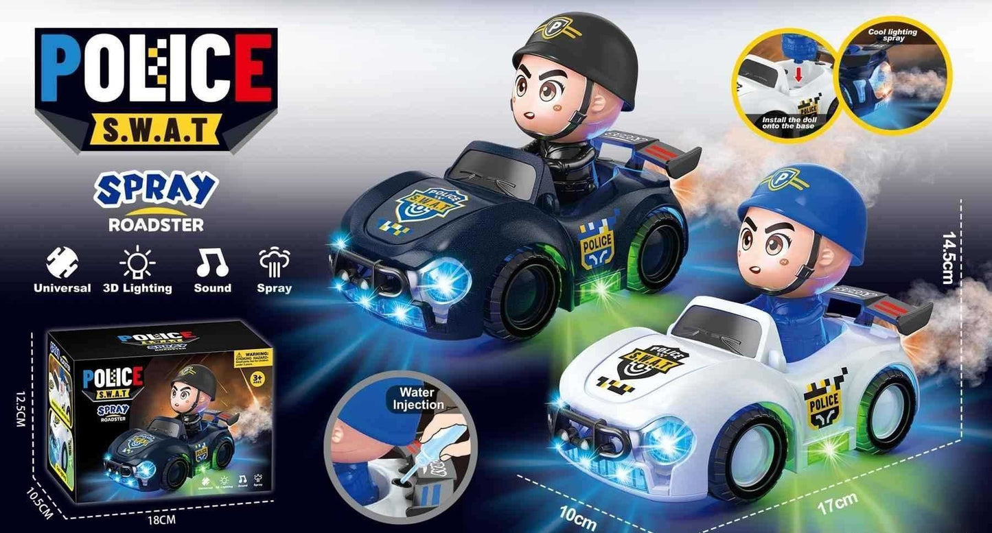 Ηλεκτρονικό αυτοκίνητο Police με εξάτμιση spray - 6608-29B - 502174