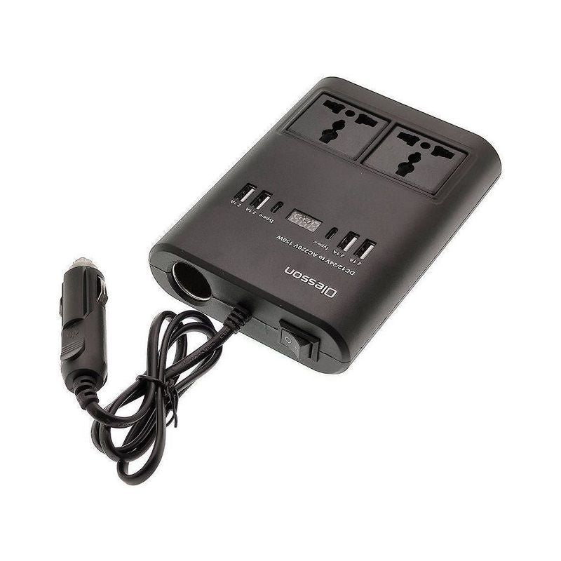Μετασχηματιστής - Power Inverter αυτοκινήτου - 150W - 12VDC to 220VAC - 4xUSB - CD350562 - 505523 AUTO-MOTO-BIKE>Είδη αυτοκινήτου>Εκκινητές μπαταρίας & inverters