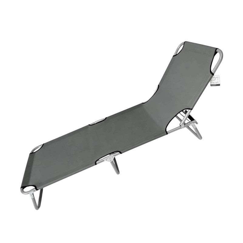 Πτυσσόμενη ξαπλώστρα παραλίας - 1247 - 510245 - Grey ΕΠΟΧΙΑΚΑ - ΤΟΥΡΙΣΤΙΚΑ - HOBBY>Κυνήγι - παραλία - camping>Καρέκλες παραλίας - camping