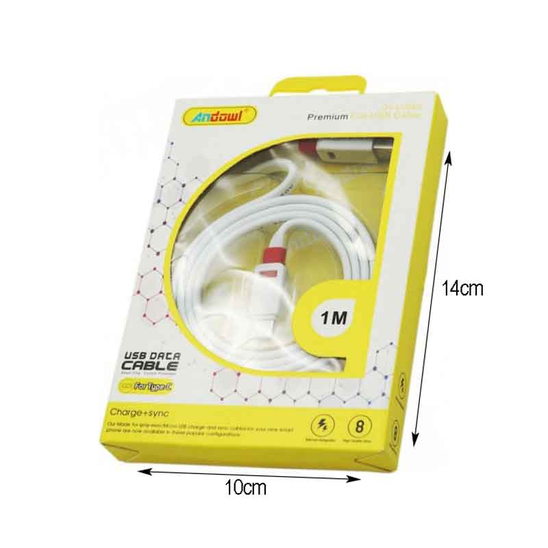 Andowl Καλώδιο μεταφοράς δεδομένων USB 2.0 1m Type-C QY-C068B - Data Cable
