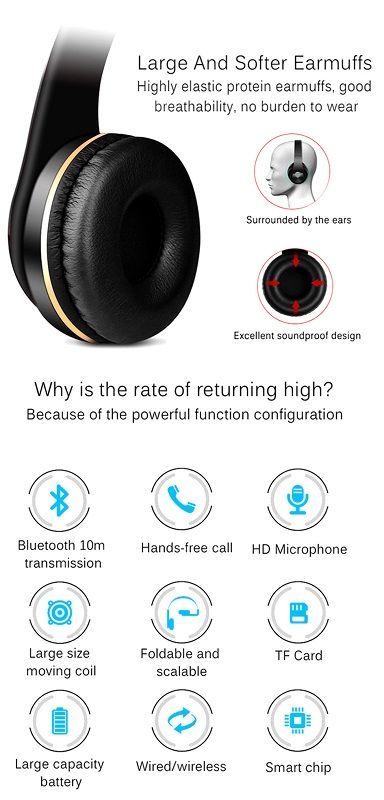 Ασύρματα ακουστικά - Headphones - Τ5 - 540054 - Red