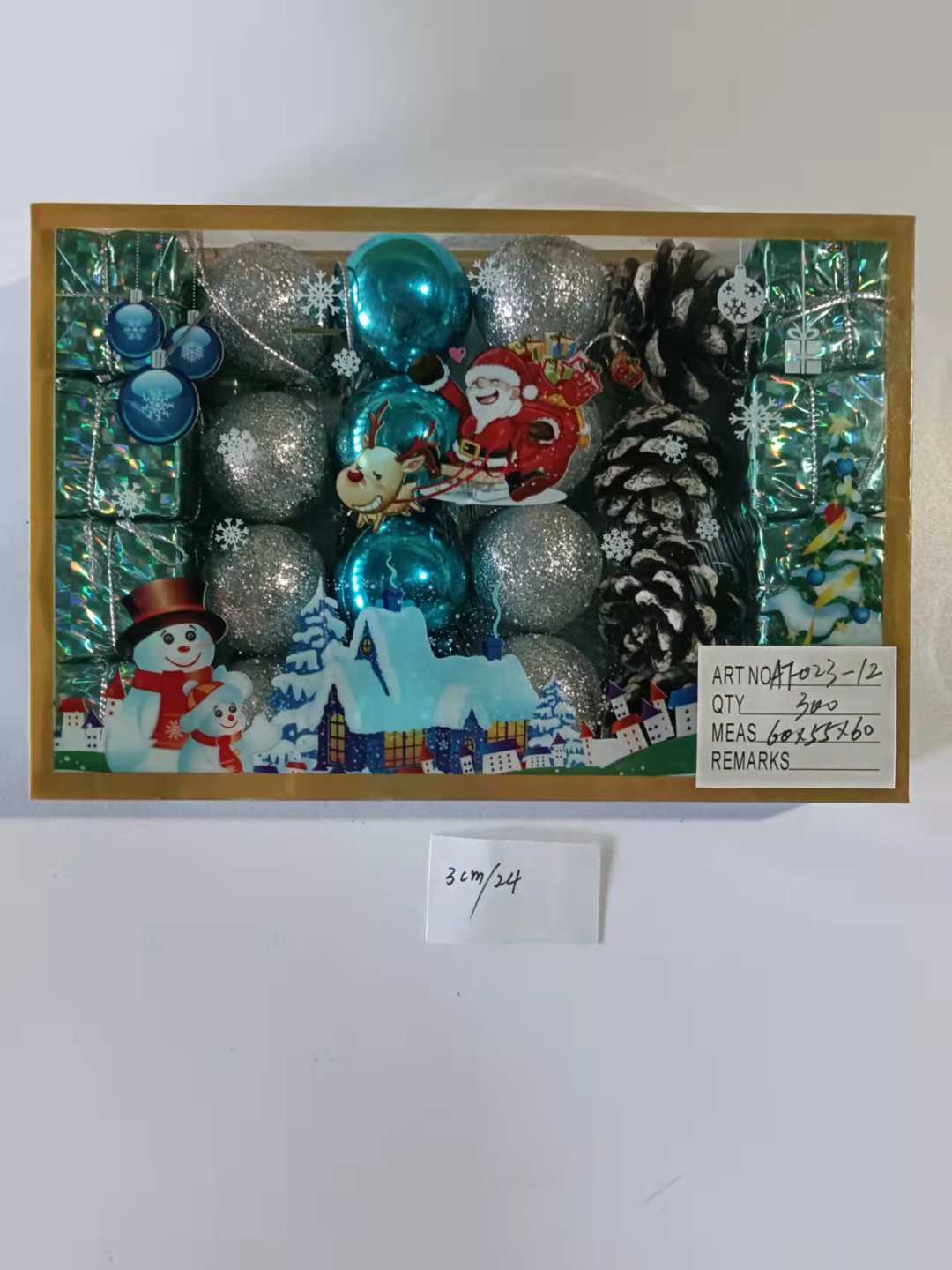 Σετ Χριστουγεννιάτικες μπάλες - 3cm - 24pcs - 023124