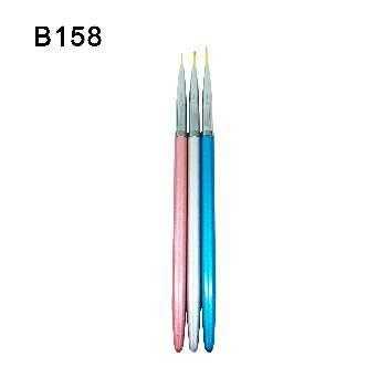 Σετ πινέλα μανικιούρ Nail Art - B158 - 3pcs - 910518