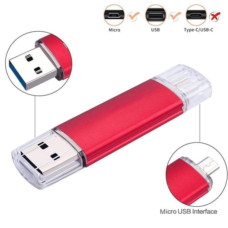 USB stick 32GB με σύνδεση USB & Micro USB - USB flash drive double application