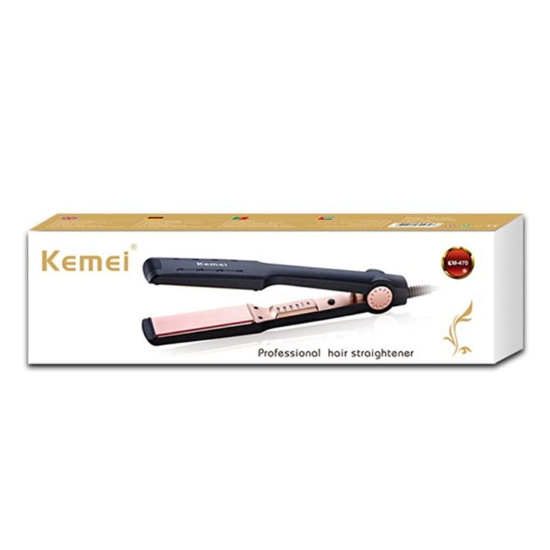 Kemei KM-470 Ισιωτική μαλλιών με φαρδιές πλάκες - Hair straightener