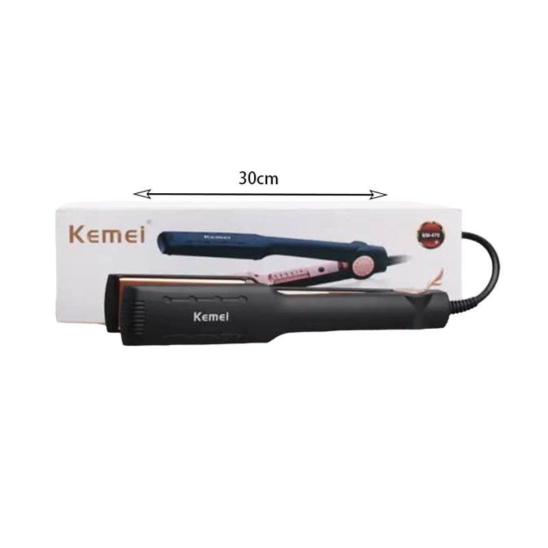 Kemei KM-470 Ισιωτική μαλλιών με φαρδιές πλάκες - Hair straightener