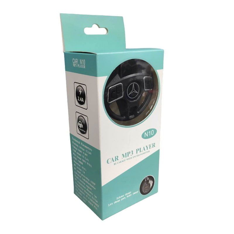 N10 Φορτιστής - Transmitter αυτοκινήτου με MP3, FM & 2 θύρες USB - Car modulator transmitter - Angel shopping