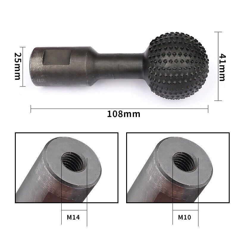 Ράσπα ξύλου στρογγυλή - Hotaitools spherical spindles for angle grinder