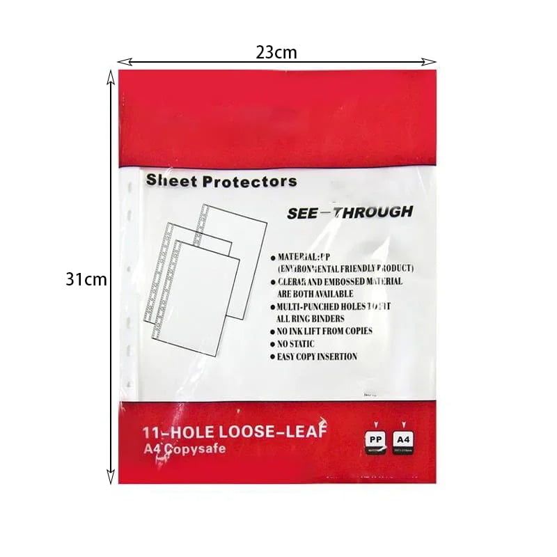 XMZ Ζελατίνες Α4 100τεμ - Sheet Protectors A4 100pcs