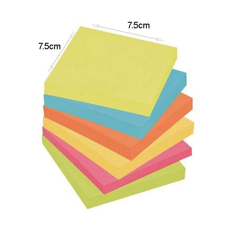 Αυτοκόλλητα Χαρτάκια Post It  75x75mm 12τεμ - Self-adhesive & removable stick notes
