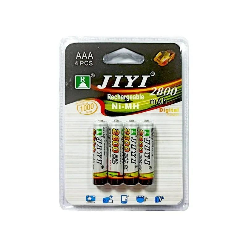 Επαναφορτιζόμενη μπαταρία ΑAA JIYI Νi-MH 1,2V - 2800mAh - 4 τεμάχια - Rechargeable battery AAA