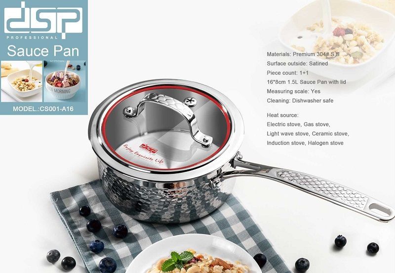 Γαλατιέρα ανοξείδωτη με καπάκι - 1.5L - CS001-A16 - DSP - 562496 ΣΠΙΤΙ & ΚΑΤΟΙΚΙΔΙΟ>Οικιακά είδη>Είδη κουζίνας