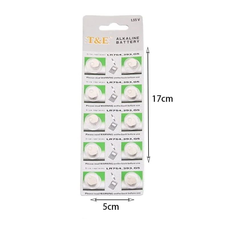 T&E Μπαταρίες αλκαλικές 1.55V LR754-393-G5 - Alkaline battery