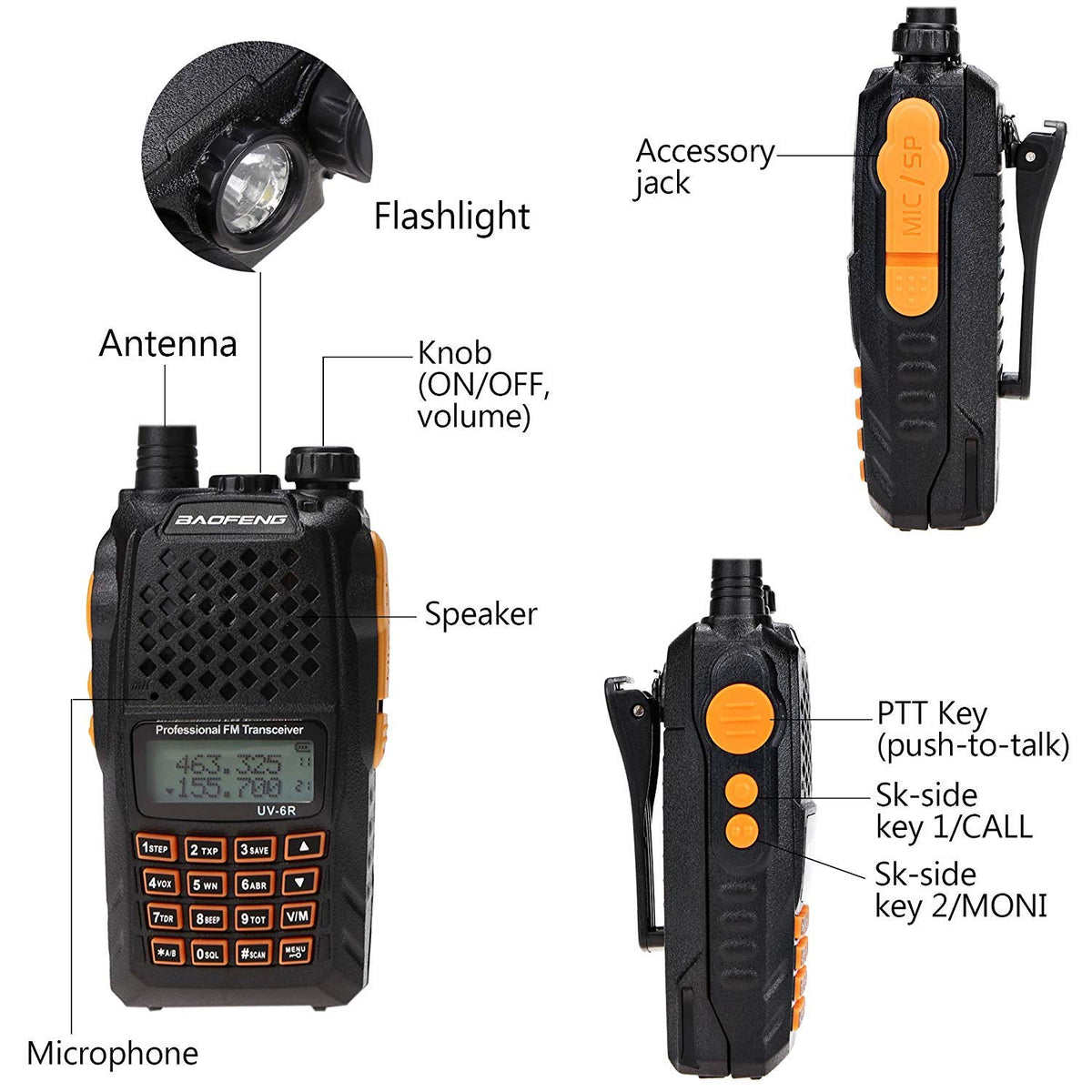 Φορητός πομποδέκτης - UHF/VHF - 7W - UV-6R - Baofeng - 563006 ΕΠΟΧΙΑΚΑ - ΤΟΥΡΙΣΤΙΚΑ - HOBBY>Κυνήγι - παραλία - camping>Φορητοί πομποδέκτες