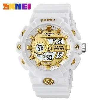 Ψηφιακό/αναλογικό ρολόι χειρός - Skmei - 2225 - White/Gold