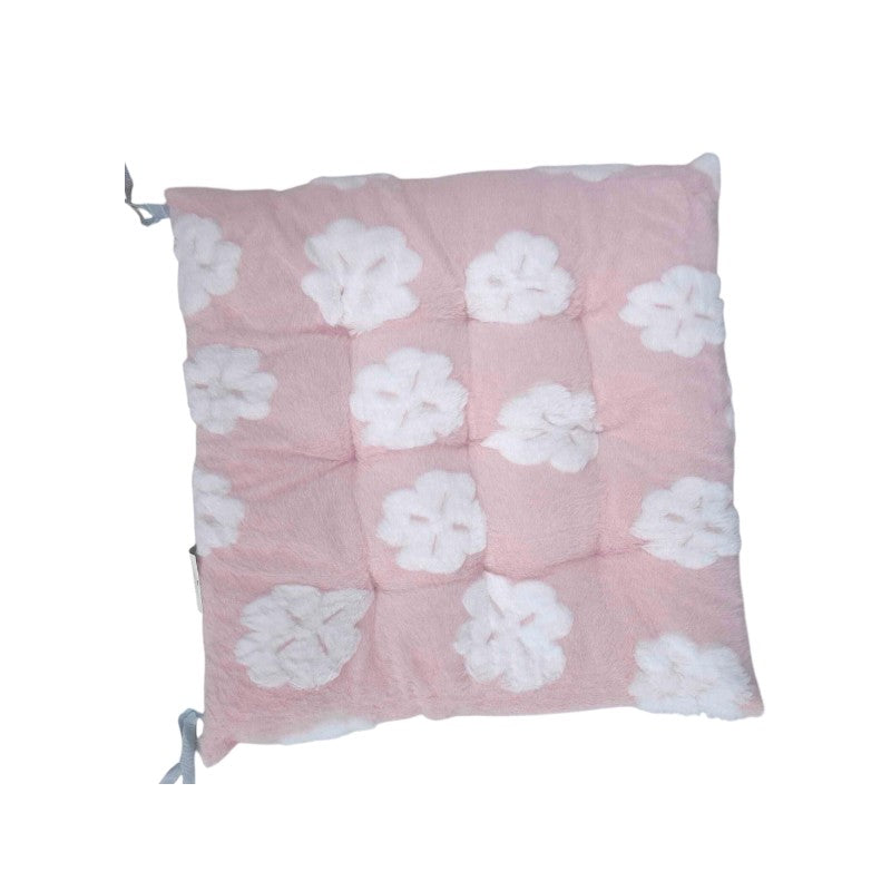 Μαξιλάρι καρέκλας γούνινο - 40x40cm - 571526 - Pink