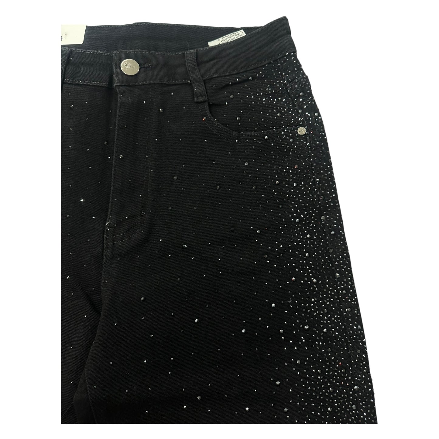 Miss Good High Waisted Women's Straight Jean Pants Black