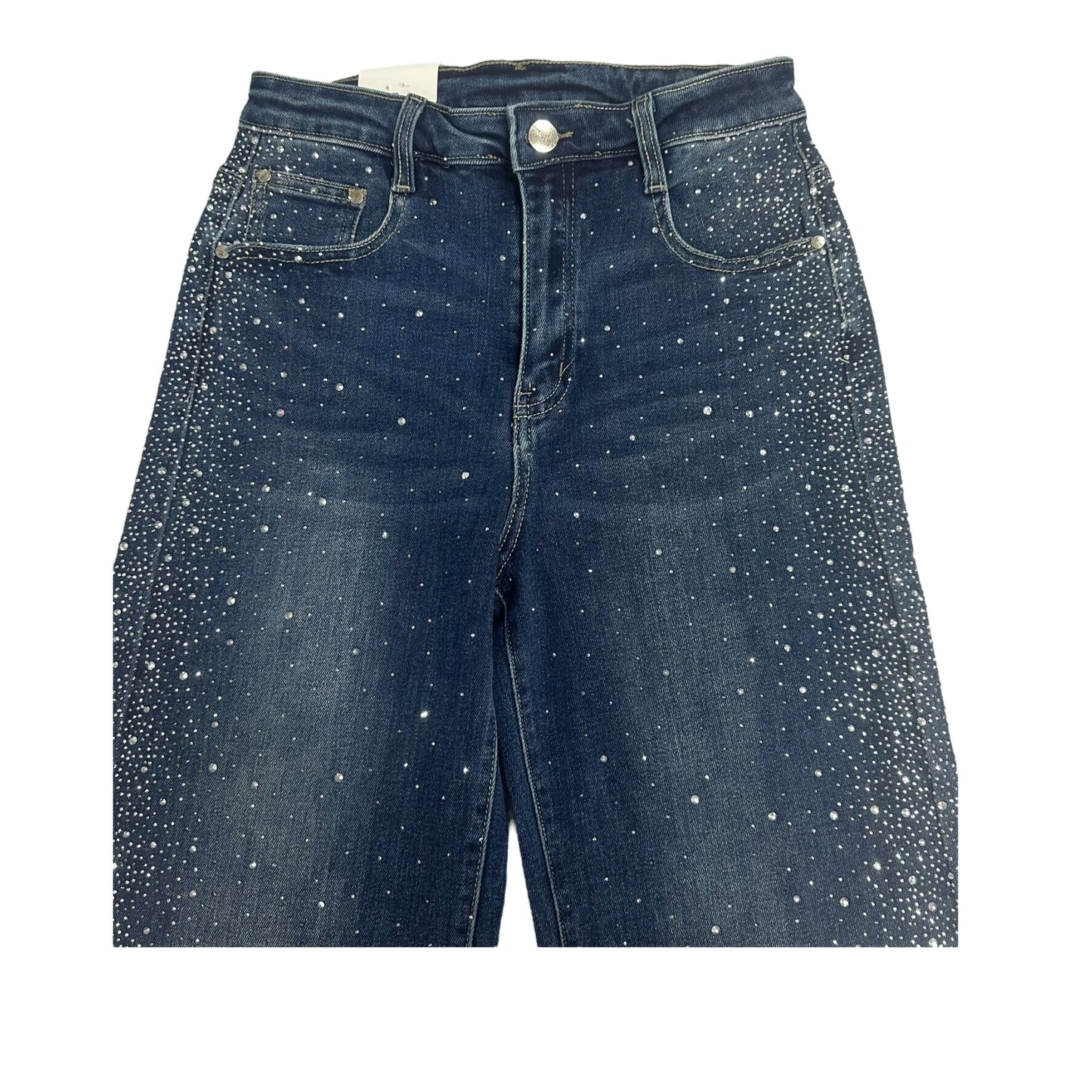 MISS GOOD Jeans With Rhinestones Blue