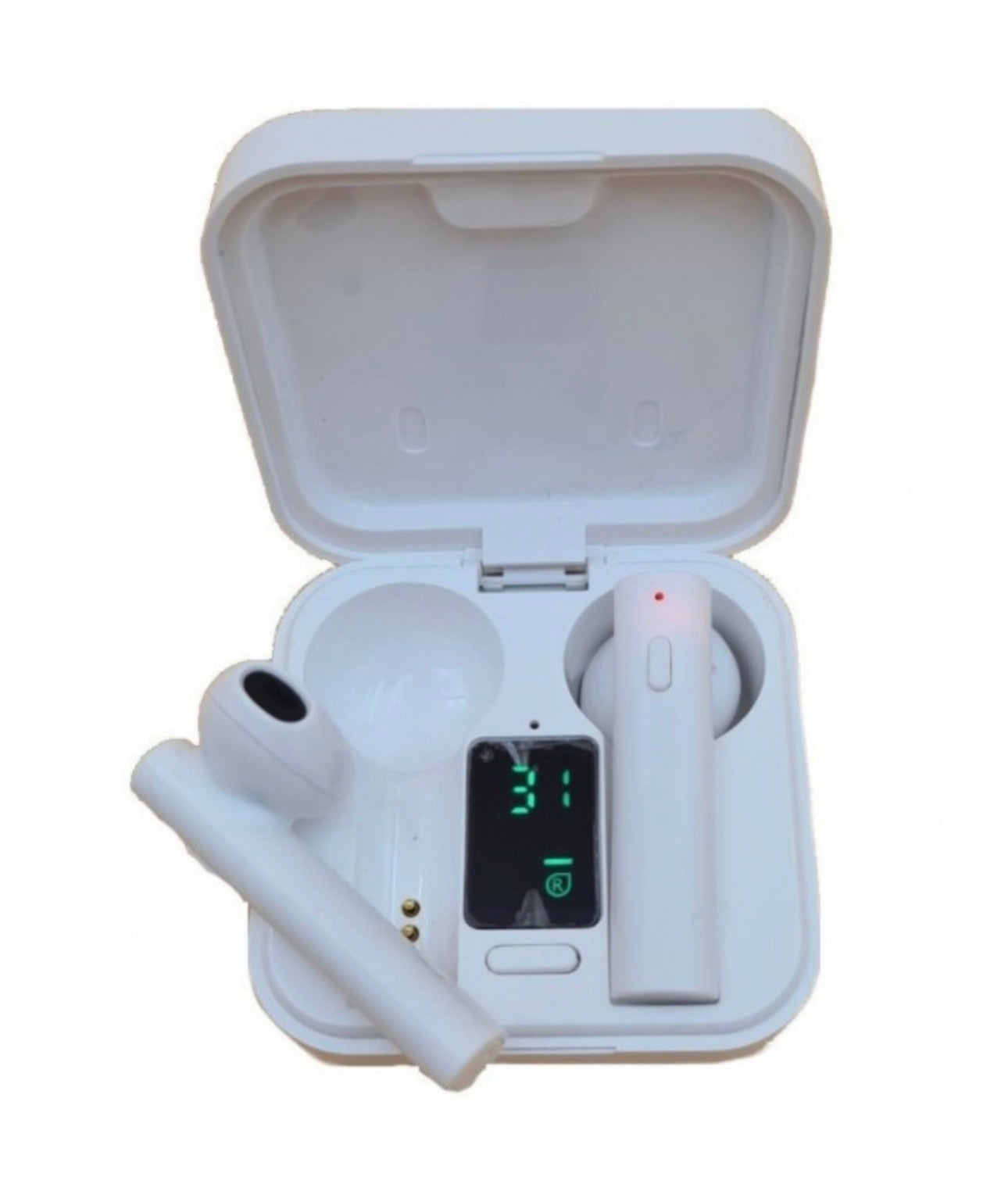 Ezra TWS-17 Earbud Bluetooth Handsfree Ακουστικά με Θήκη Φόρτισης Λευκά