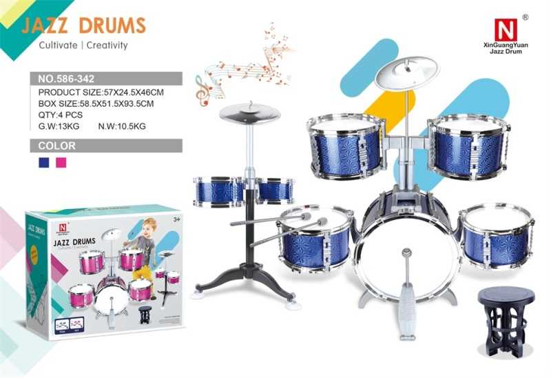 Παιδικό σετ Drums - Jazz Drums - 586-342 - 233087 ΠΑΙΧΝΙΔΙΑ>Μουσικά & εκπαιδευτικά παιχνίδια
