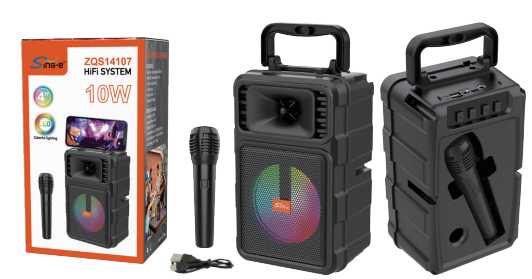 Φορητό ηχείο subwoofer με μικρόφωνο Karaoke - ZQS14017 - 160132