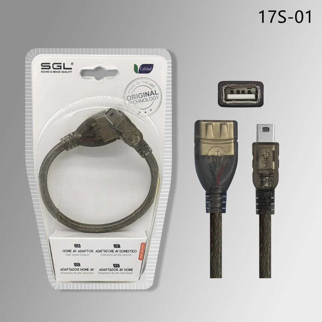 Αντάπτορας καλώδιο - USB-A female/Micro USB - 17S-01 - 20cm - 098111