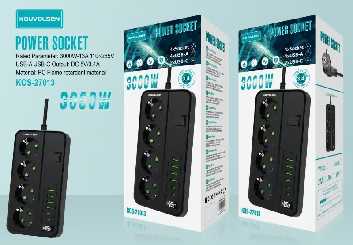 Πολύπριζο 4 θέσεων με θύρες USB - KOS-27013EU - 270131