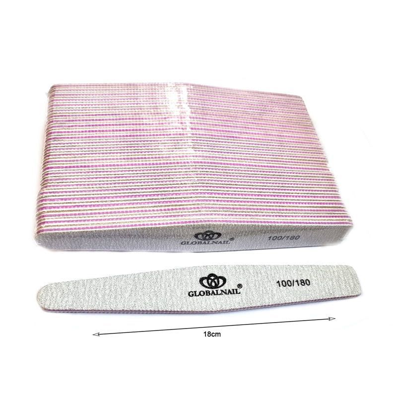 Globalnail Λίμα νυχιών 100/180 25τμχ - Nail File 25pcs