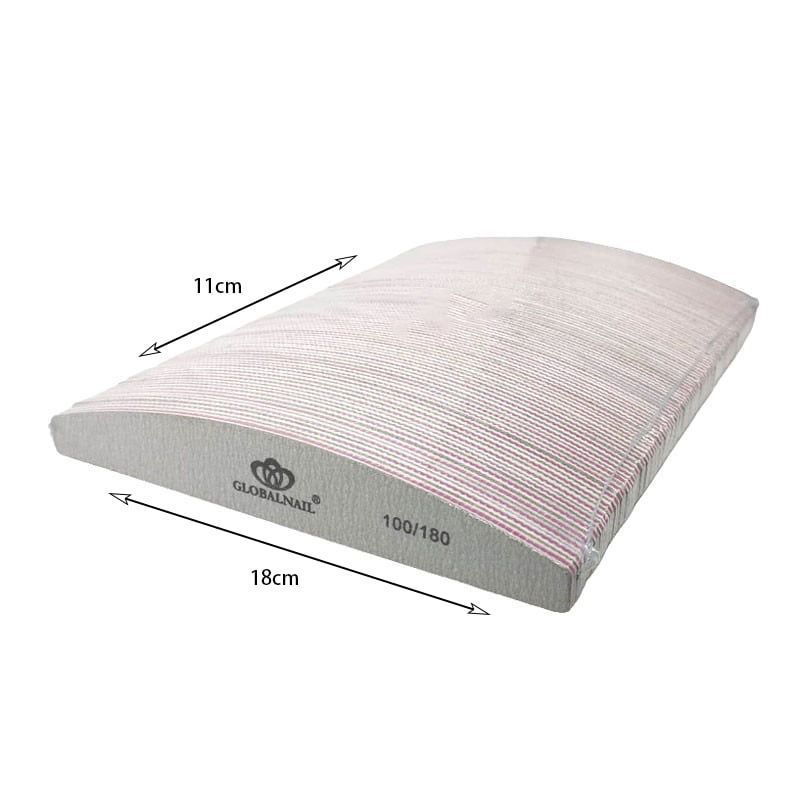 Globalnail Λίμα νυχιών διπλής όψης 100/180 25τμχ - Nail File
