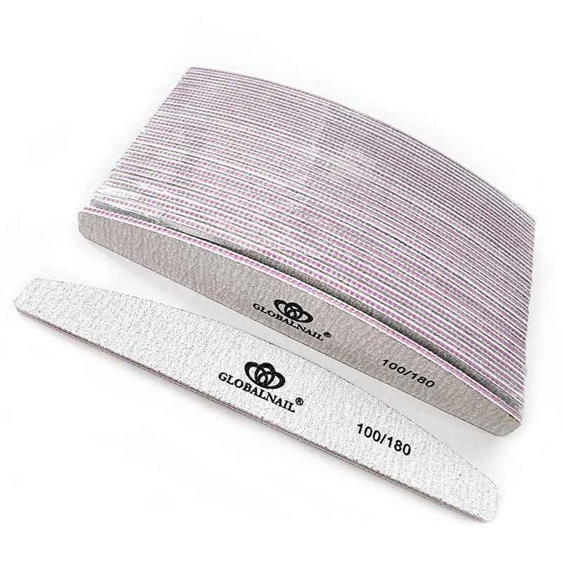 Globalnail Λίμα νυχιών διπλής όψης 100/180 25τμχ - Nail File