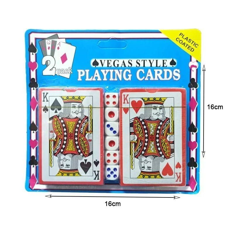 Τράπουλα σετ 2τμχ και ζάρια - Vegas style playing cards 2pcs