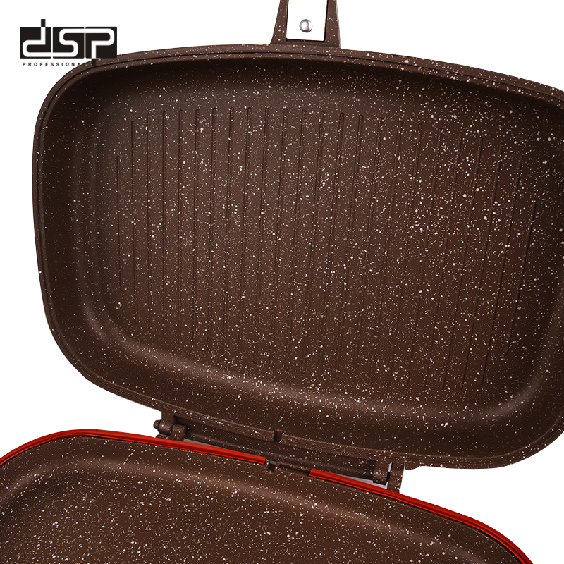 Διπλό αντικολλητικό τηγάνι Grill - CA007-F40-Brown - DSP - 610537 ΣΠΙΤΙ & ΚΑΤΟΙΚΙΔΙΟ>Οικιακά είδη>Είδη κουζίνας