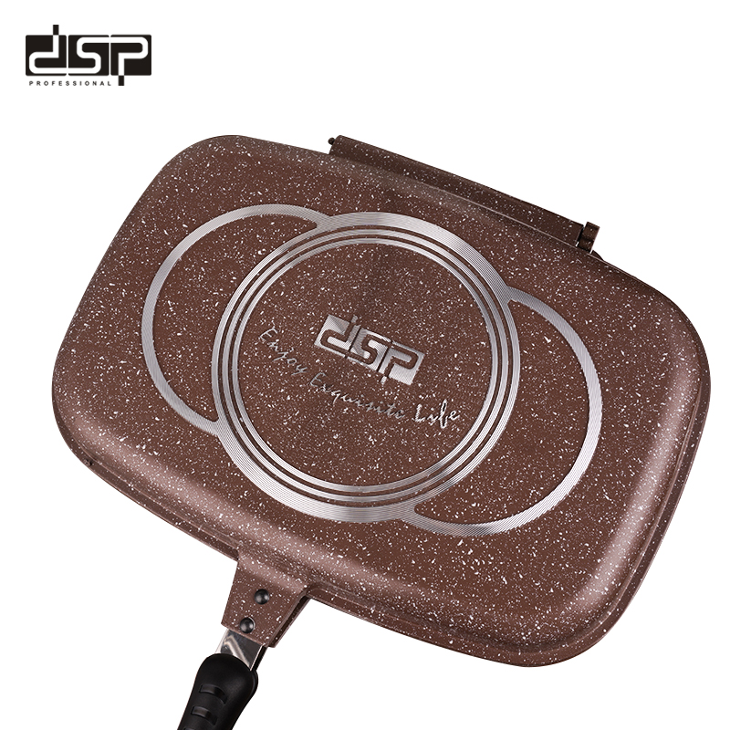Διπλό αντικολλητικό τηγάνι Grill - CA007-F40-Brown - DSP - 610537 ΣΠΙΤΙ & ΚΑΤΟΙΚΙΔΙΟ>Οικιακά είδη>Είδη κουζίνας