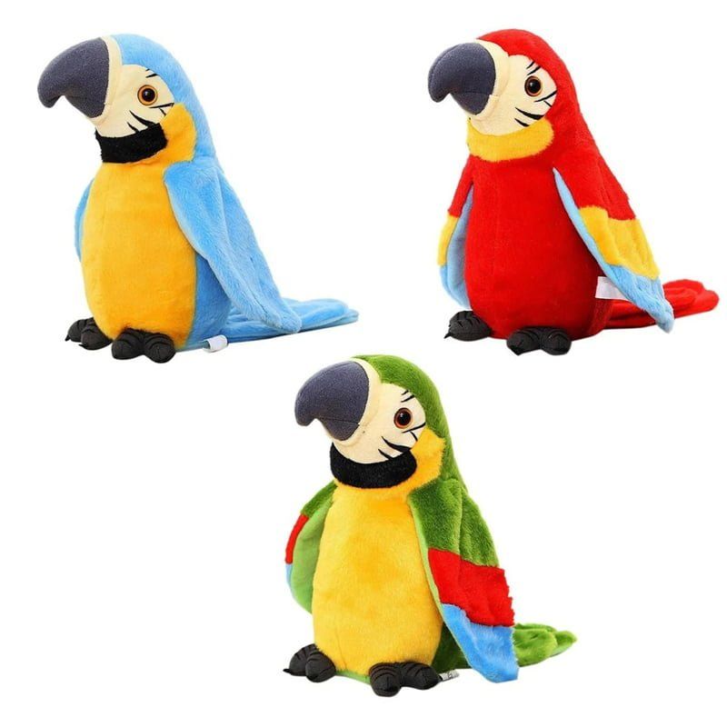Λούτρινος Παπαγάλος Plush Parrot που Μιλάει Μιμείται και Κουνάει τα Φτερά - Parrot