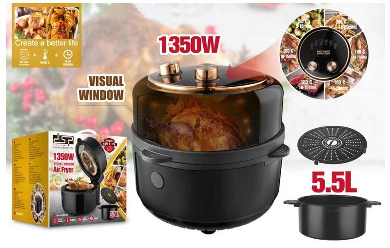 Φριτέζα αέρος - Air fryer - 5.5L - KB2122 - DSP - 613347 ΣΠΙΤΙ & ΚΑΤΟΙΚΙΔΙΟ>Οικιακά είδη>Οικιακές ηλεκτρικές συσκευές