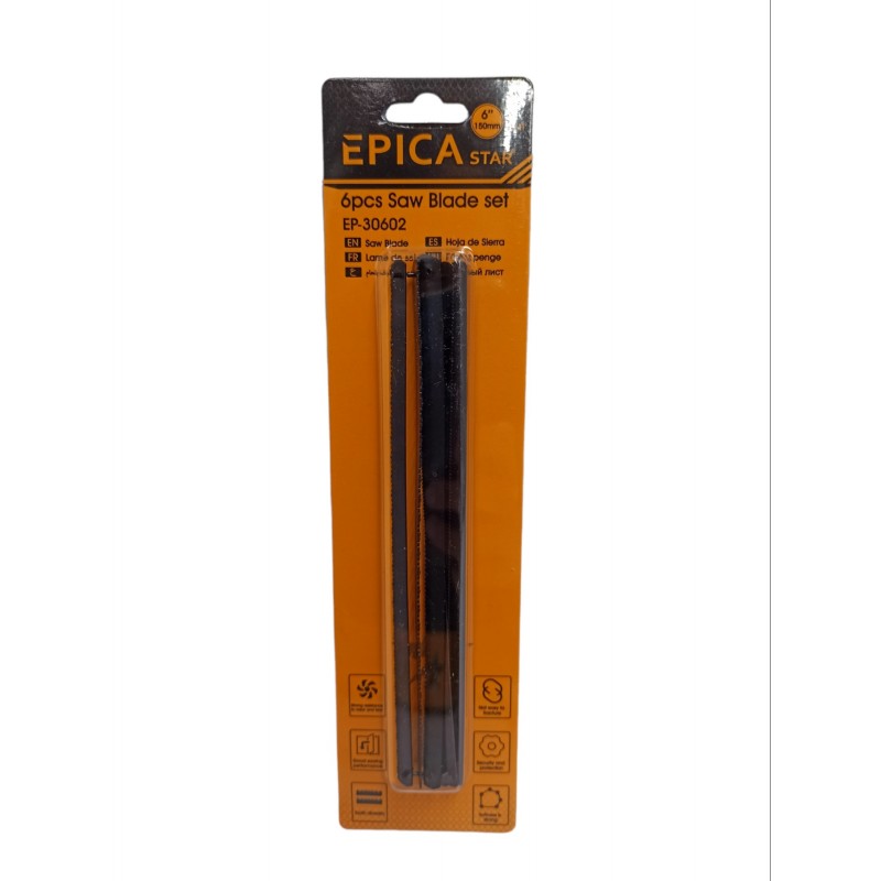 ΛΕΠΙΔΕΣ ΓΙΑ ΠΡΙΟΝΙ 6"/150mm 6ΤΜΧ EPICA STAR EP-30602 ΕΡΓΑΛΕΙΑ > ΧΕΙΡΟΣ > ΠΡΙΟΝΙΑ