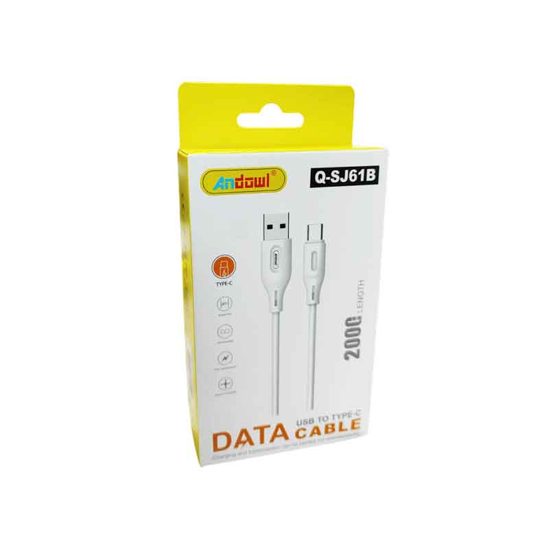 Andowl Καλώδιο Φόρτισης USB σε Type-C 2m Q-SJ61B - USB to Type-C Data Cable GADGETS>Αξεσουάρ smartphone>Καλώδιο Δεδομένων
