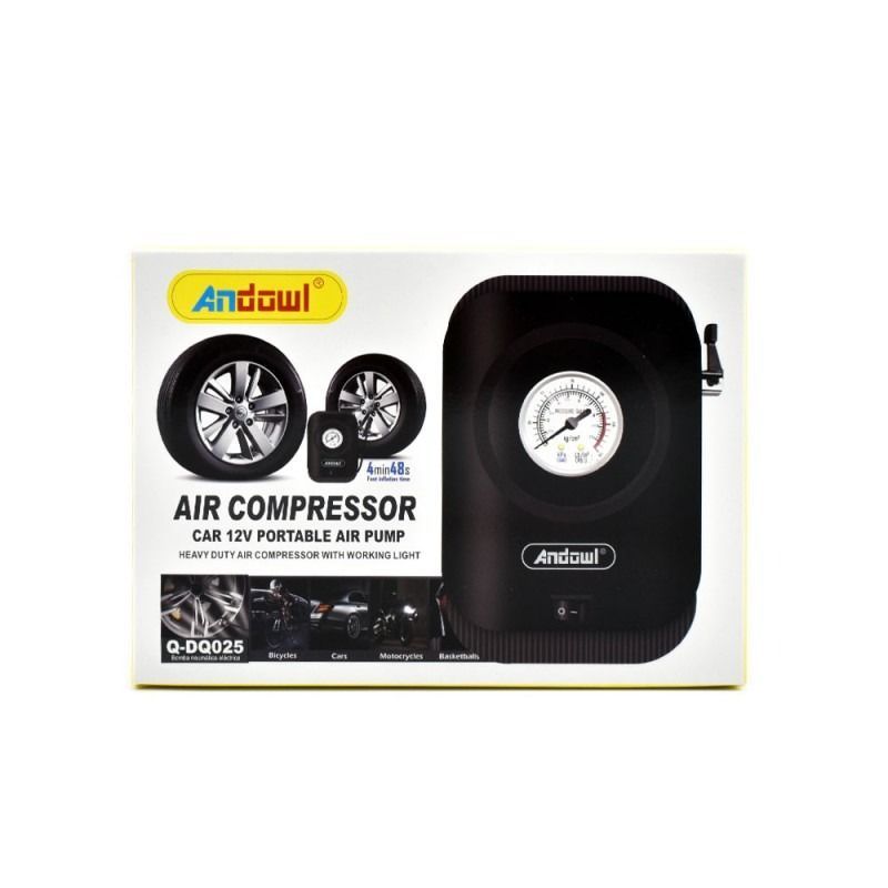 Andowl Κομπρεσέρ Αέρος Αυτοκινήτου 120W 12V με Μανόμετρο Q-DQ025 - Air Compressor