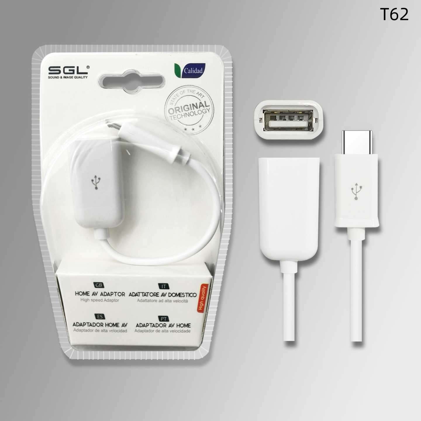 Αντάπτορας USB TypeC σε USB 2.0 female - T62 - 096025