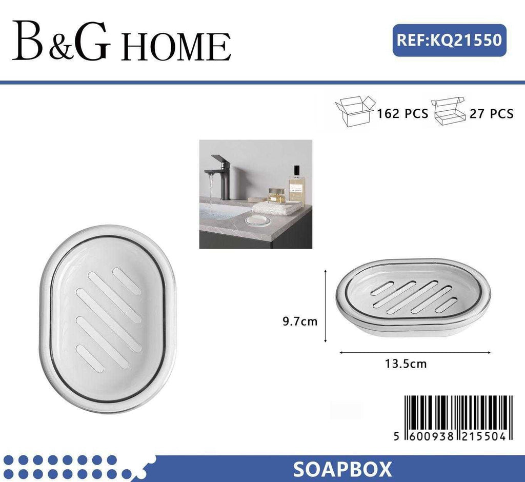 Σαπουνοθήκες μπάνιου πλαστικές - Σετ 9pcs - White - 21550