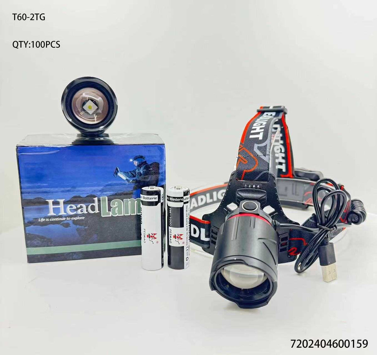 Φακός κεφαλής LED - T60-2TG - 460015